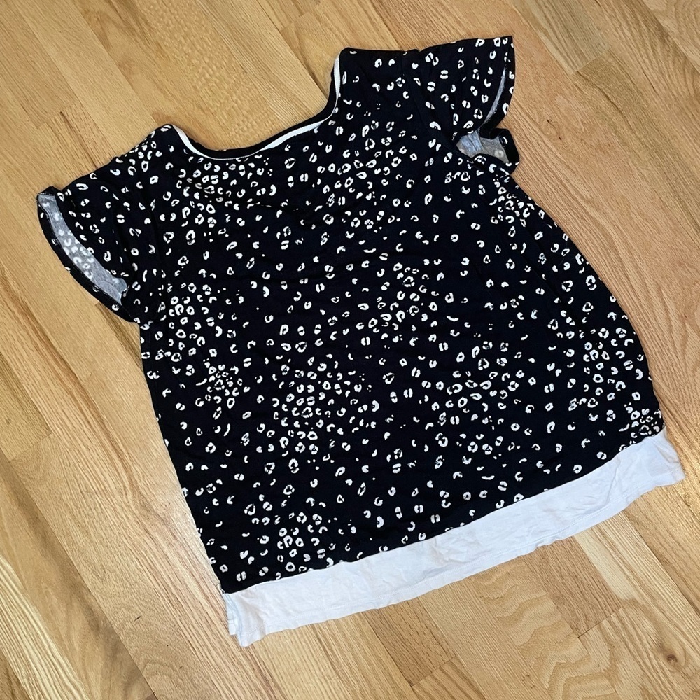 Vera Wang Pajama Set Black and White Shirt with Shorts Women’s Size Small - Picture 3 of 13
